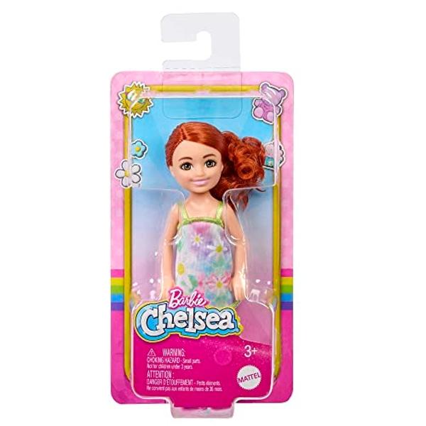 Barbie Chelsea Small Boy Doll in Romper & White Sneakers with Brunette Hair & Brown Eyes
