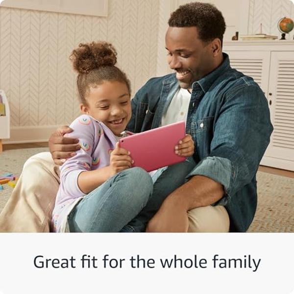 Amazon Fire HD 8 tablet, 8” HD Display, 3GB memory, 32GB, designed for portable entertainment, Hibiscus, (2024 release)