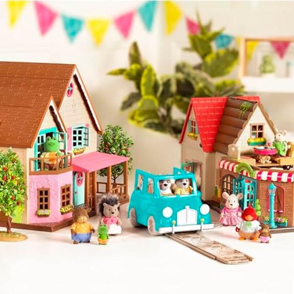Li'l Woodzeez Owl Family Set – Whooswhoo Owls with Storybook – 5pc Toy Set with Miniature Animal Figurines – Family Toys and Books for Kids Age 3+