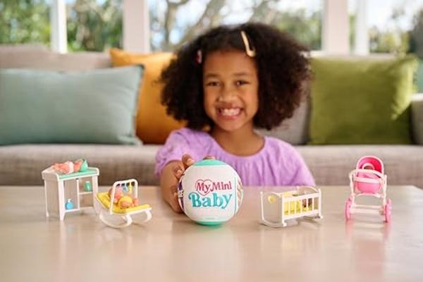 5 Surprise My Mini Baby Series 1 by ZURU, Collectible Mystery Capsule, Toy for Girls, Realistic Miniature Baby, Playset and Accessories