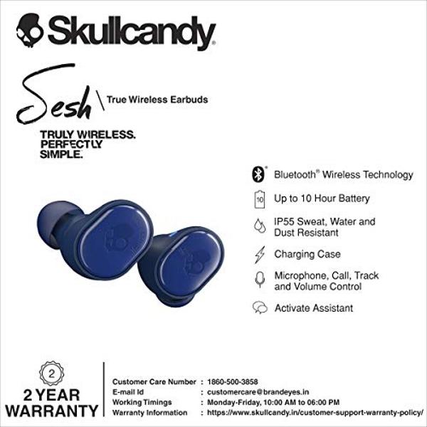 Skullcandy Sesh True Wireless In-Ear Earbuds - Indigo