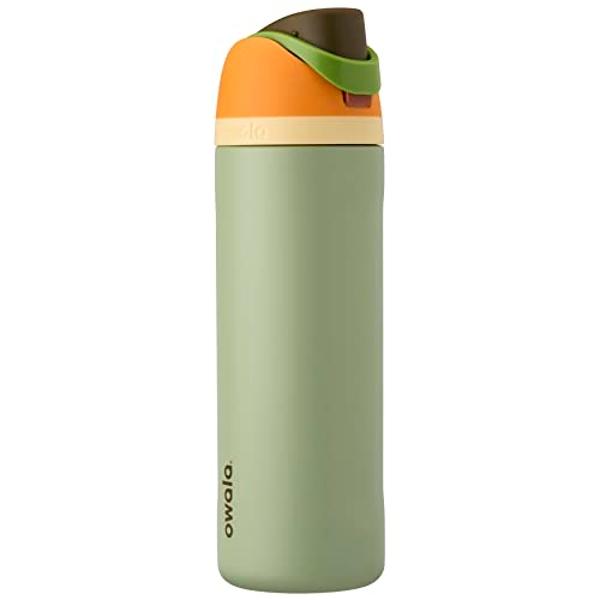 Owala FreeSip Insulated Stainless Steel Water Bottle with Straw for Sports, Travel, and School BPA-Free Sports Water Bottle, 24 oz, Camo Cool