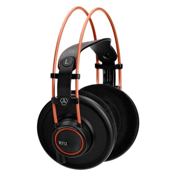 AKG Pro Audio K712 PRO Over-Ear Open Reference Studio Headphones, Black, 4.76 x 7.83 x 4.45 inches (2458X00140)