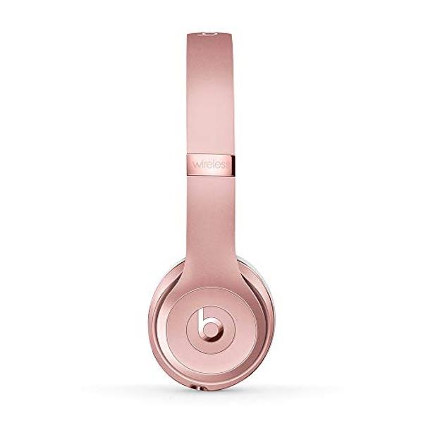 Beats Solo3 Wireless On-Ear Headphones - Apple W1 Headphone Chip, Class 1 Bluetooth, 40 Hours of Listening Time, Built-in Microphone - Rose Gold