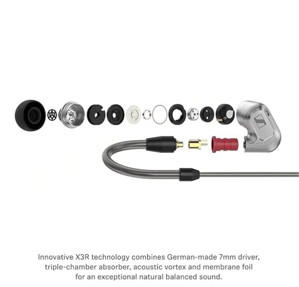 Sennheiser IE 900 Audiophile in-Ear Monitors - TrueResponse Transducers with X3R Technology for Balanced Sound, Detachable Cable with Flexible Ear Hooks, Includes Balanced Cables, 