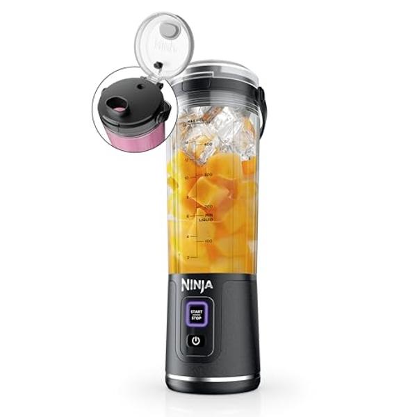 Ninja Blast Portable Blender, Cordless, 18oz. Vessel, Personal Blender For-Shakes and Smoothies, BPA Free, Leakproof-Lid and Sip Spout, USB-C Rechargeable, Dishwasher Safe, Metalli