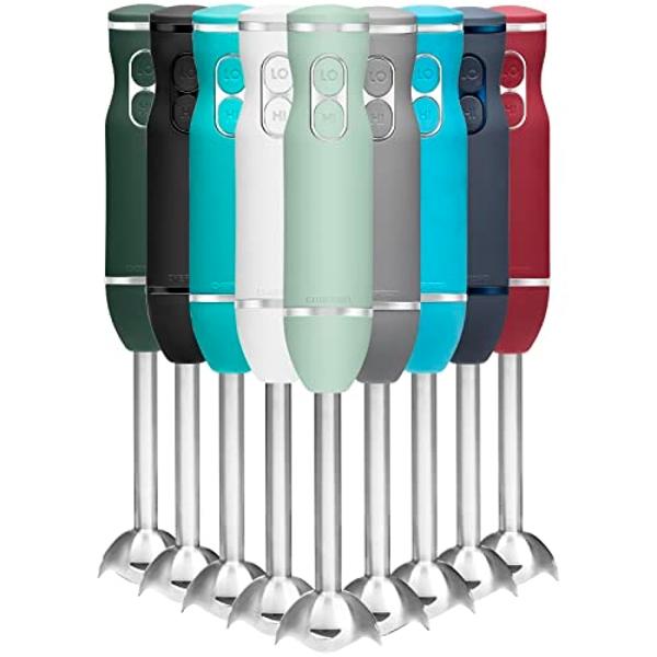 Chefman Immersion Stick Hand Blender with Stainless Steel Blades, Powerful Electric Ice Crushing 2-Speed Control Handheld Food Mixer, Purees, Smoothies, Shakes, Sauces & Soups, Sag