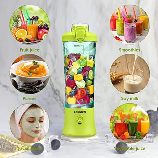 Ninja Blast Portable Blender, Cordless, 18oz. Vessel, Personal Blender For-Shakes and Smoothies, BPA Free, Leakproof-Lid and Sip Spout, USB-C Rechargeable, Dishwasher Safe, Lemon M