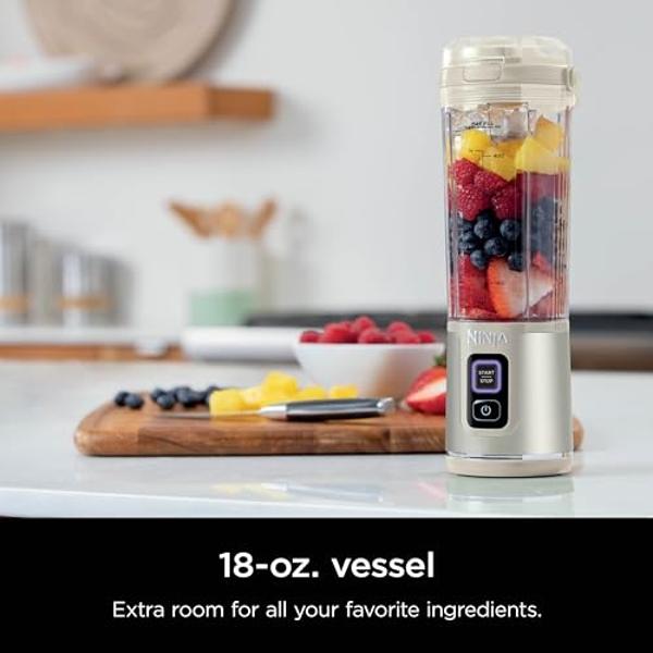 Ninja Blast Portable Blender, Cordless, 18oz. Vessel, Personal Blender For-Shakes and Smoothies, BPA Free, Leakproof-Lid and Sip Spout, USB-C Rechargeable, Dishwasher Safe Parts, V