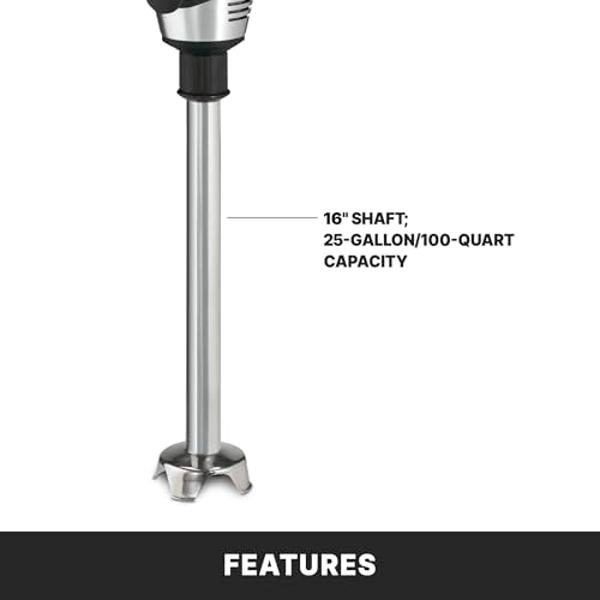 Elite Gourmet EHB-2425X Electric Immersion Hand Blender Stick, Mixer, Chopper, 1-Touch Control Multi Purpose, 150 Watts, For Soups, Sauces, Baby Food, White