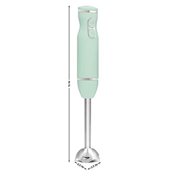 Chefman Immersion Stick Hand Blender with Stainless Steel Blades, Powerful Electric Ice Crushing 2-Speed Control Handheld Food Mixer, Purees, Smoothies, Shakes, Sauces & Soups, Sag