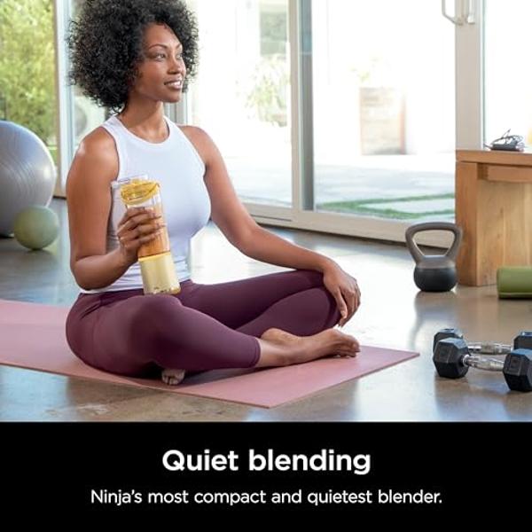 Ninja Blast Portable Blender, Cordless, 18oz. Vessel, Personal Blender For-Shakes and Smoothies, BPA Free, Leakproof-Lid and Sip Spout, USB-C Rechargeable, Dishwasher Safe, Lemon M