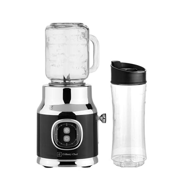 Elite Gourmet EHB-2425X Electric Immersion Hand Blender Stick, Mixer, Chopper, 1-Touch Control Multi Purpose, 150 Watts, For Soups, Sauces, Baby Food, White