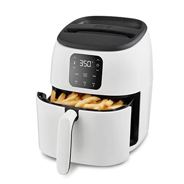 DASH Tasti-Crisp™ Electric Air Fryer Oven, 2.6 Qt., White – Compact Air Fryer for Healthier Food in Minutes, Ideal for Small Spaces - Auto Shut Off, Digital, 1000-Watt