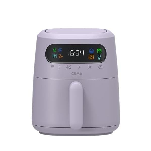 CRUX x Marshmello 3.0 QT Digital Air Fryer with TurboCrisp Technology, Touch Screen Temperature Control, Timer and Auto Shut-off, Fully Programmable, Silicone Cupcake Molds Include