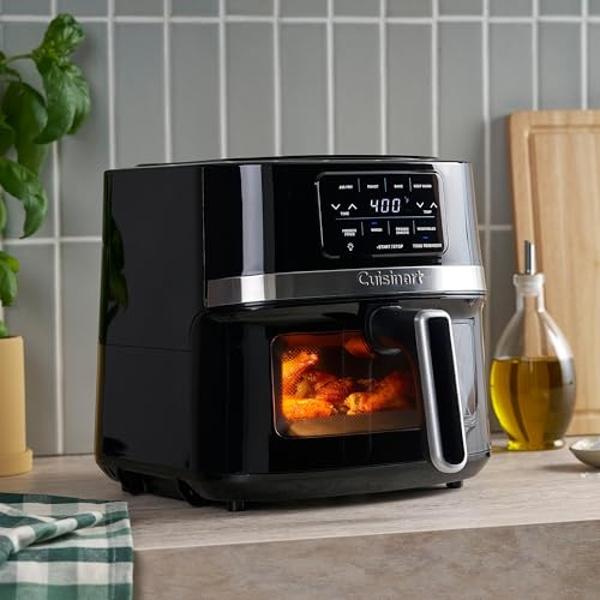 Cuisinart Air Fryer Oven, Stainless Steel Air Fryer, 4.5-Qt Fryer Basket, Dishwasher-Safe Parts with 4 Presets for Roast, Bake, Broil, Air Fry & Keep Warm, Quick & Easy Meals, AIR-