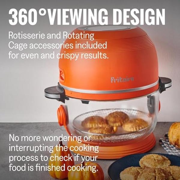 CRUX x Marshmello 3.0 QT Digital Air Fryer with TurboCrisp Technology, Touch Screen Temperature Control, Timer and Auto Shut-off, Fully Programmable, Silicone Cupcake Molds Include