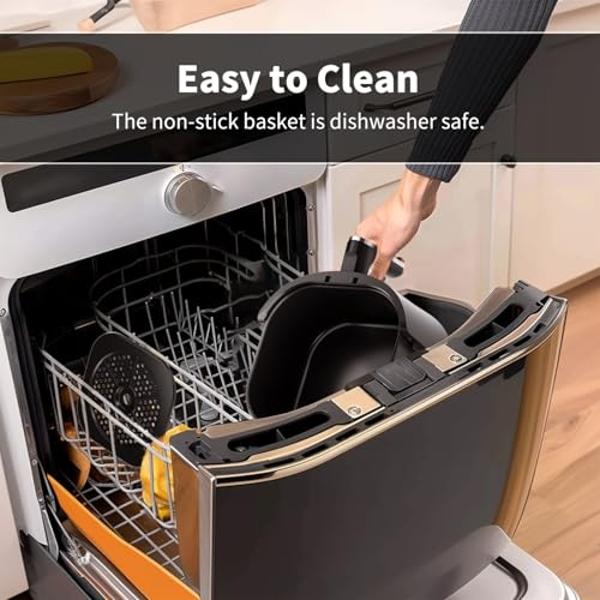 BELLA 3 Qt Manual Air Fryer Oven and 5-in-1 Multicooker with Removable Nonstick and Dishwasher Safe Crisping Tray and Basket, 1400 Watt Heating System, Matte Blue