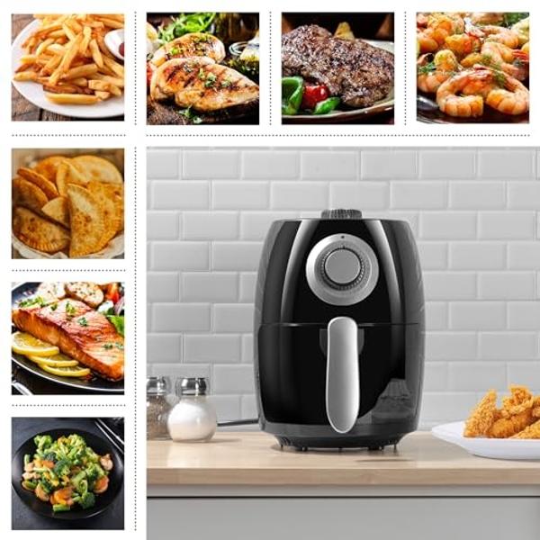 RAMJOY Air Fryer 6.8 Quarts, 10-in-1 Functions, Air Fry, Roast, Bake, Broil, Dehydrate, Large & Compact Air Fryers, Nonstick & Dishwasher-Safe Airfryer Basket, Stainless Steel Air 