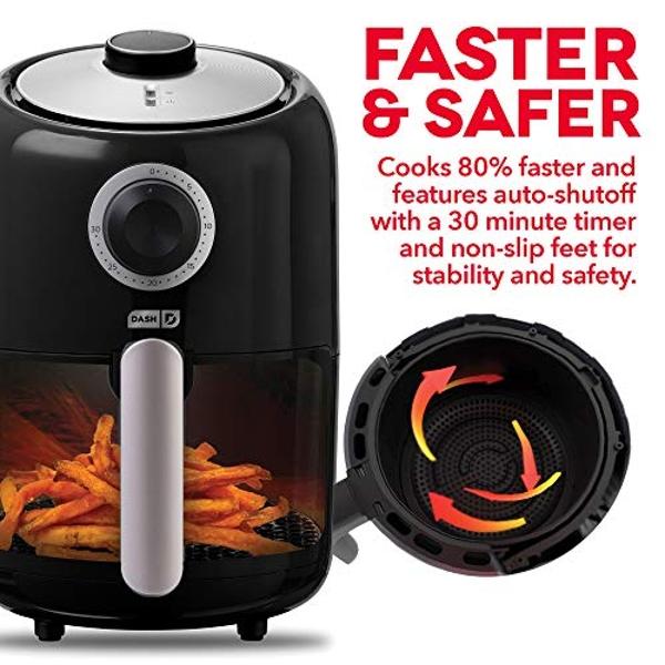 GreenLife 4.5QT Mechanical Air Fryer, PFAS-Free Ceramic Nonstick Crisper Drawer, Adjustable Temperature Timer Dial, LED Indicator, Holiday Gifting, Dishwasher Safe, Kitchen Essenti