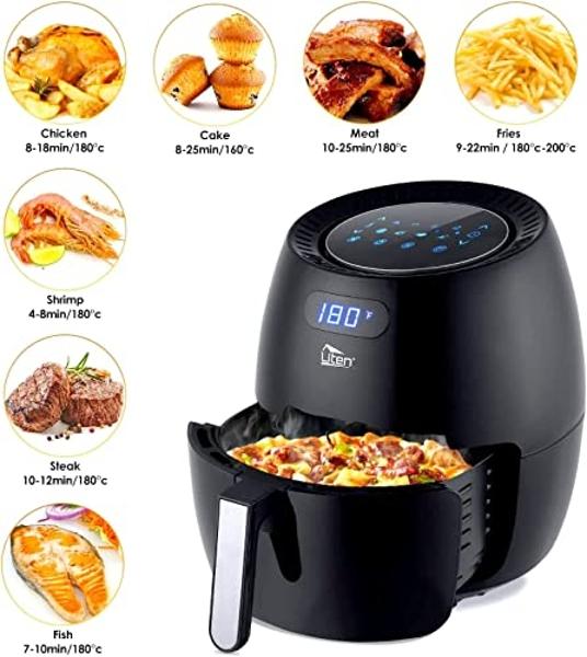 West Bend Air Fryer Dual Basket 10-Quart Capacity with Digital Controls View Windows and 15 Cooking Presets, Nonstick Frying Baskets, Dual Zone Features, 1600-Watts, Black