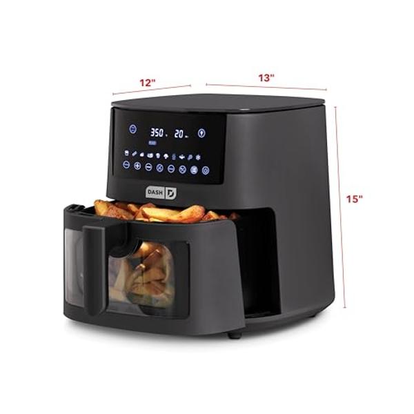 Midea Air Fryer 5.5QT, Heatexpress Rapid Air Technology, 9 Preset Menus, Quick and Easy Meals, 1 Minute Button and Favorite Function, 90% less oil, Easy to Clean, Varied Recipes