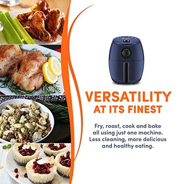 GreenLife 4.5QT Mechanical Air Fryer, PFAS-Free Ceramic Nonstick Crisper Drawer, Adjustable Temperature Timer Dial, LED Indicator, Holiday Gifting, Dishwasher Safe, Kitchen Essenti