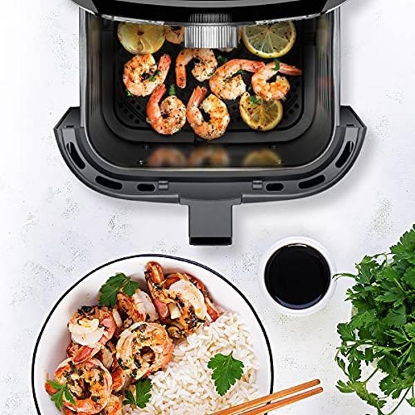 Elite Gourmet EAF-0201BL Personal Compact Space Saving Electric Hot Air Fryer Oil-Less Healthy Cooker, Timer & Temperature Controls, 1000W, 2.1 Quart, Mint