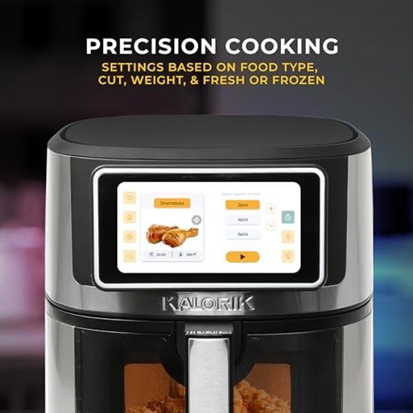 Nuwave Brio Air Fryer Oven, 15.5Qt X-Large Family Size, SS Rotisserie Basket &Skewer-Kit, Reversible Ultra Non-Stick Grill/Griddle Plate, Powerful 1800W, Integrated Smart Thermomet