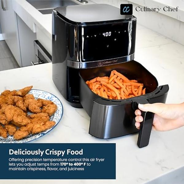 Elite Gourmet EAF-0201BL Personal Compact Space Saving Electric Hot Air Fryer Oil-Less Healthy Cooker, Timer & Temperature Controls, 1000W, 2.1 Quart, Mint