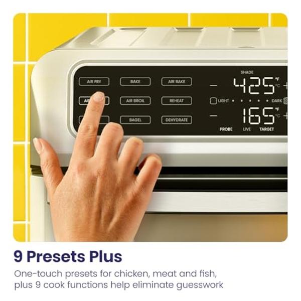 Chefman Air Fryer Toaster Oven Combo with Probe Thermometer, 12-In-1 Stainless Steel Convection Countertop, 10 Inch Pizza, 4 Slices of Toast, Cooking, Baking, Toasting, Roaster Ove