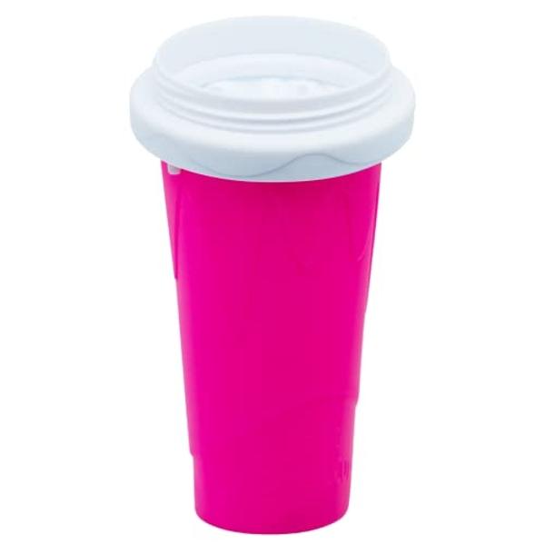 Slushy Maker Cup, Slushie Cup Maker, Milk Cola Juice Squeeze Cup, Magic Slushies Quick Freeze Cup, Cooling Cup, Smoothies Cup with Lids and Straws for All Age (red)