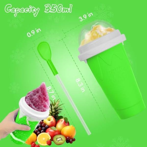 Slushie Maker Cup, DIY Magic Slushy Maker Squeeze Cups, Portable Smoothie Squeeze Cups for Juices, Milk and Ice Cream Make, Double Layer Squeeze Slushy Maker Cup, Birthday Gifts fo