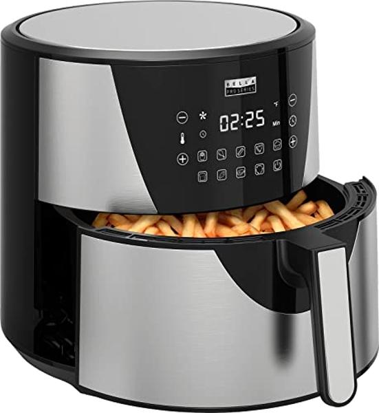 Bella Pro Series 8qt Touchscreen Digital Air Fryer, Stainless Steel