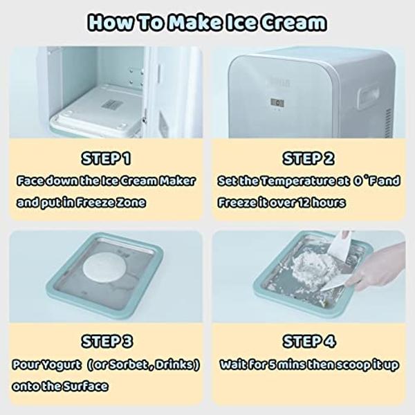 JoyMech Ice Cream Roll Maker Rolled Ice Cream Machine, Sweet Spot Pan, Instant Cold Plate, Ideal for Making Rolled Ice Cream Soft Serve Slushies Frozen Yogurt Sorbet and Gelatod (A