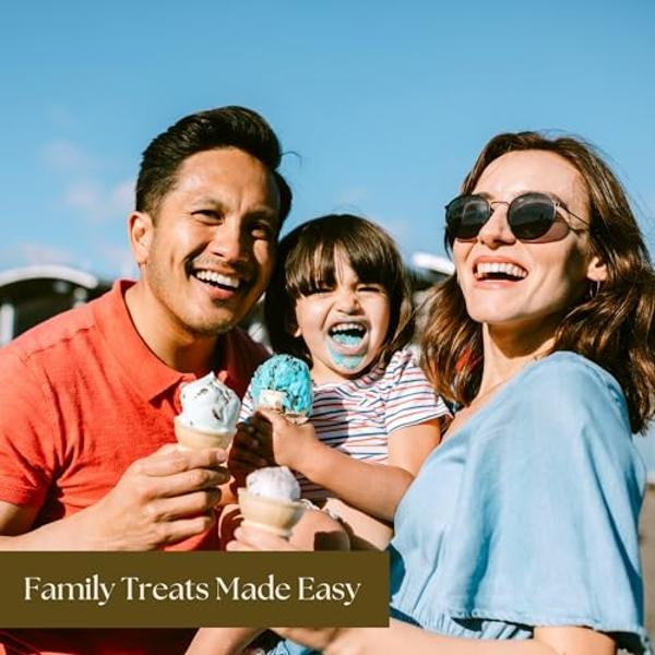 2 Qt Ice Cream Maker Machine - Personal Soft Serve Ice Cream Machine for Home - Use as Icecream Churner, Gelato Maker, Sorbet Maker & Frozen Yogurt Maker - Kitchen Appliances for F