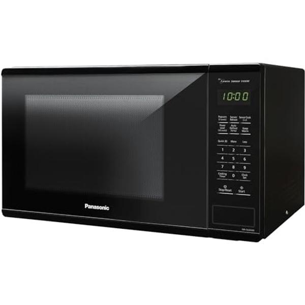 Panasonic Countertop Microwave Oven with Genius Sensor Cooking, Quick 30sec, Popcorn Button, Child Safety Lock and 1100 Watts of Cooking Power - NN-SU656B - 1.3 cu. ft (Black)