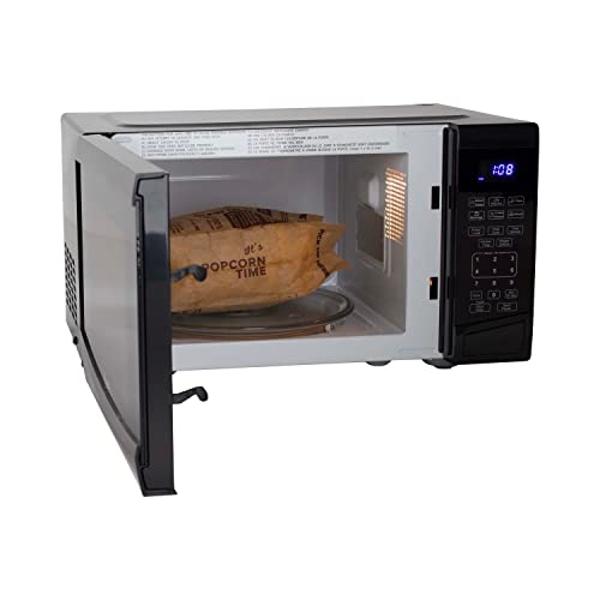 West Bend WBMW92W Microwave Oven 900-Watts Compact with 6 Pre Cooking Settings, Speed Defrost, Electronic Control Panel and Glass Turntable, White