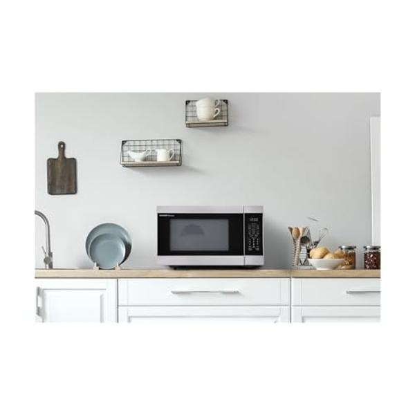 SHARP Countertop Microwave Oven with Removable 13.6" Carousel Turntable, 1100 Watt, 1.6 Cubic Feet, Stainless Steel SMC1662KS cu. ft, CuFt, Stainless