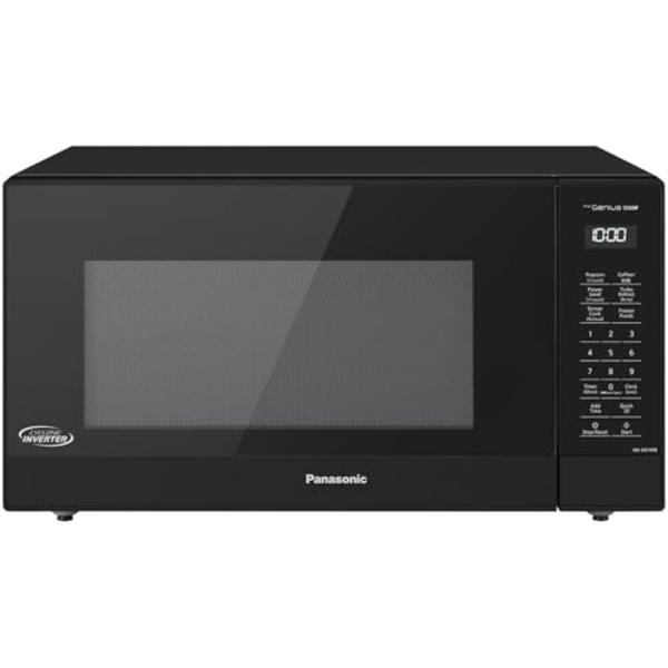 Panasonic NN-SN75LB cu.ft Cyclonic Inverter Countertop Microwave Oven 1250Watt Power with Genius Sensor Cooking, 1.6 cft, Black