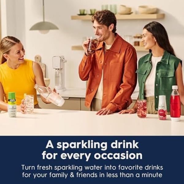 SodaStream - Terra Sparkling Water Maker | VALUE BUNDLE | CQC CO2 system | Includes 2x CO2 Cylinders, 3x 32 Fl Oz Dishwasher Safe Bottles, 2x Bubly Flavor Drops | Combine with Flav
