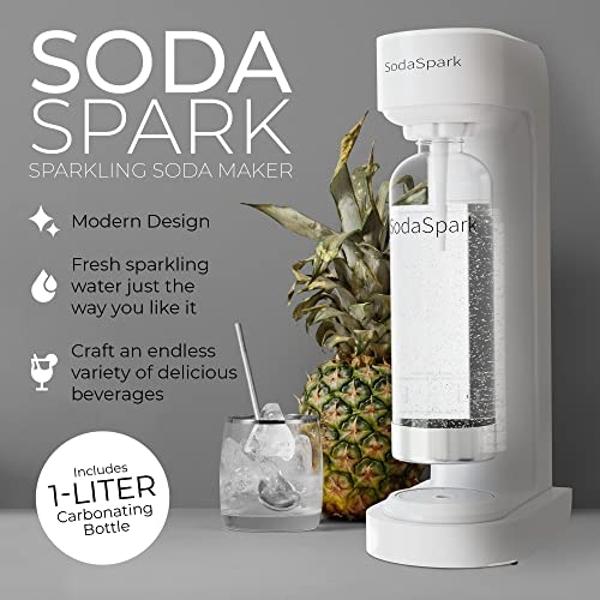 Soda Maker with BPA Free Bottle - CO2 Powered One Touch Fizz Control - Fresh Sparkling Water Maker - Homemade Sparkle Seltzer Soda Streaming Machine, Carbonated Water Machine [C02 