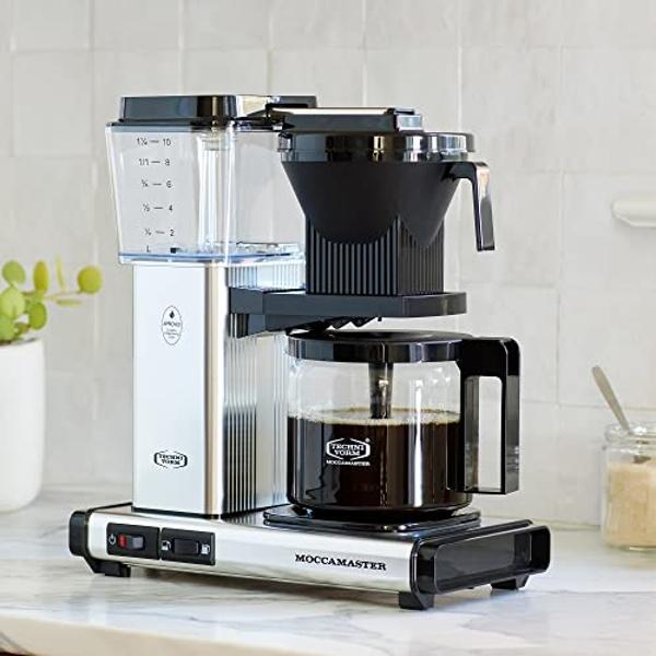 Technivorm Moccamaster 53937 KBGV 10-Cup Coffee Maker Black, 40 Ounce, 1.25l