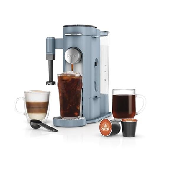 Ninja Pod & Grounds Specialty XL Single-Serve Coffee Maker, K-Cup Pod Compatible, Brews Grounds, Compact Design, Built-In Milk Frother, 68-oz. Reservoir, 6oz. Cup-24oz. Mug Sizes, 