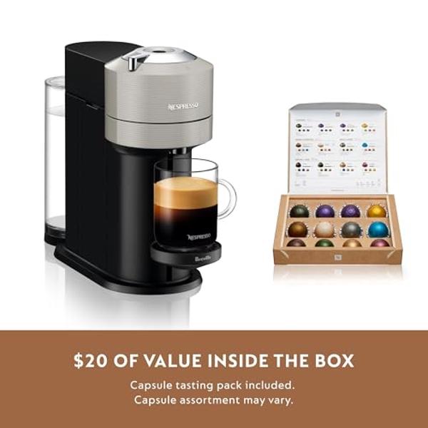 Nespresso Vertuo Next Coffee and Espresso Maker by Breville, Light Grey