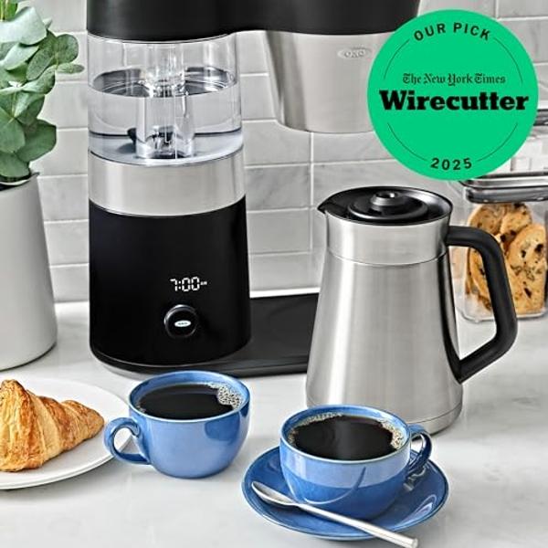 OXO Brew 9 Cup Stainless Steel Coffee Maker,Silver, Black