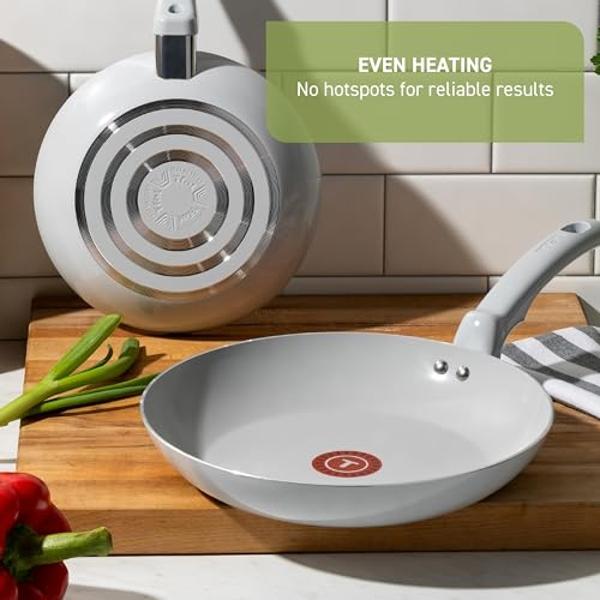 T-fal Refresh Ceramic Ceramic Non Stick Jumbo Cooker w/Lid 5 Quart Oven Broiler Safe 350F Dusty Rose