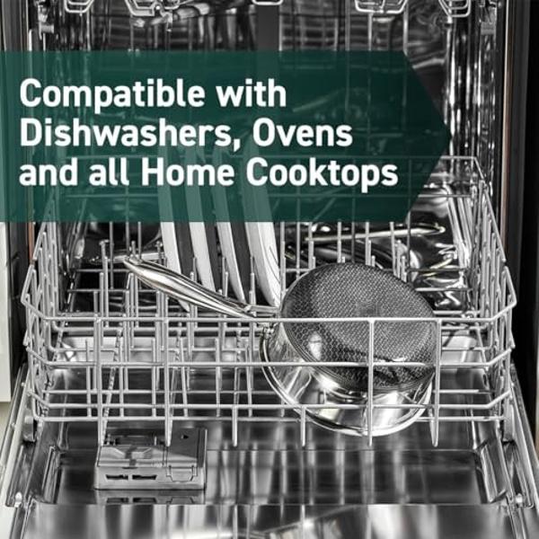 Ninja C38000 Foodi NeverStick Premium 8-Piece Cookware Set with Glass Lids, Hard-Anodized, Nonstick, Durable & Oven Safe to 500°F, Slate Grey
