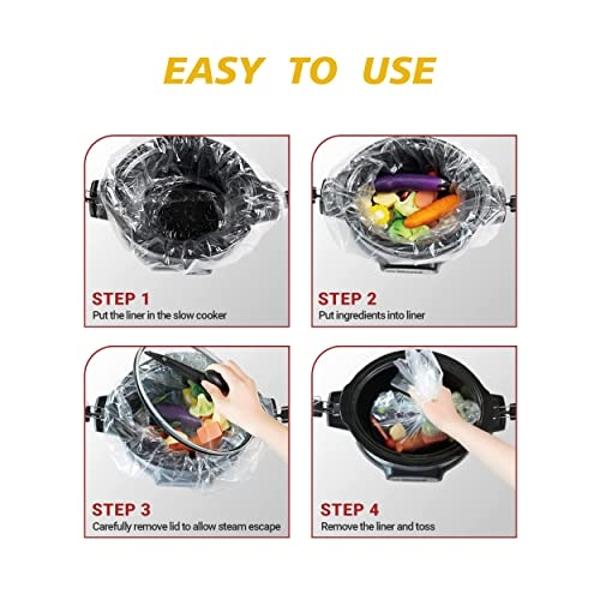 4 QT Slow Cooker, Kiss the Water Buffet Server and Warmer with 3 Heating Modes, Compact Slow Cooker, Dishwasher-Safe Removable Ceramic Pot & Tempered Glass Lid, Stainless Steel, Bl
