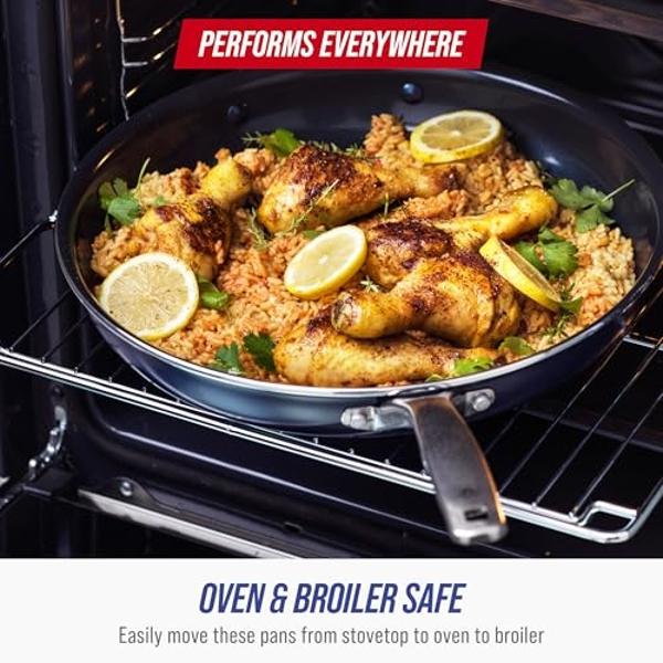 4 QT Slow Cooker, Kiss the Water Buffet Server and Warmer with 3 Heating Modes, Compact Slow Cooker, Dishwasher-Safe Removable Ceramic Pot & Tempered Glass Lid, Stainless Steel, Bl